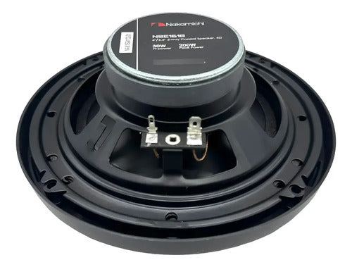 Par Bocinas 6.5 2 Vías 30w Rms Nakamichi Nse1618 Color Negro