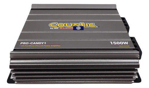 Amplificador Clase D 1canal Coustic Pro-candy1 1500 Watts Color Gris