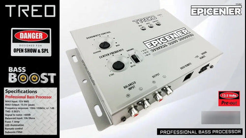 Epicentro Digital Restaurador De Bajos Control Remoto Con Filtro Subsonico Para Subwoofer