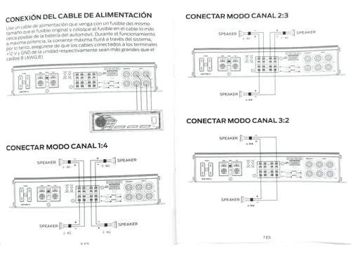 Amplificador 4canales Clase D 800w Rms 2ohm Monster Aac100.4