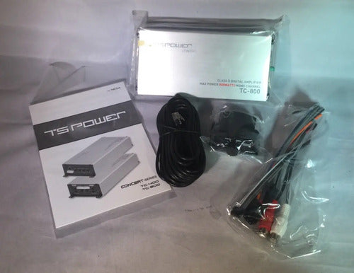 Amplificador Bajo 1 Canal 800w Ts Power Tc-800 Clase D 2 Moto Gris