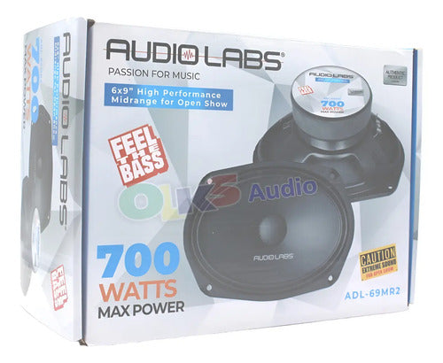Un Medio Rango 6x9 350w. Rms Open Show Audiolabs Adl-69mr2