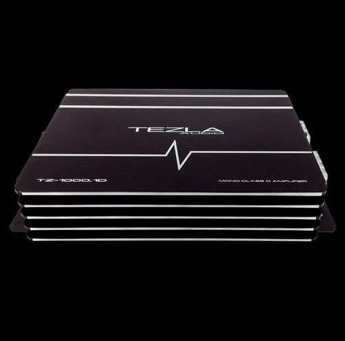 Amplificador 1 Canal Tezla Tz-1000.1d 1000w Rms Clase D Para Auto Negro