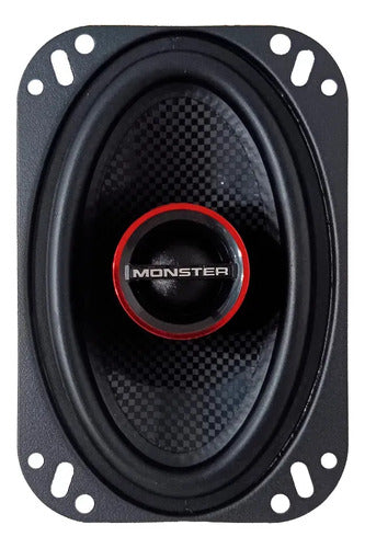 Bocinas Coaxiales 4x6 Pulgadas Monster Auto Ms462c 45w Rms Negro