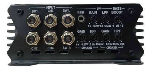 Amplificador 5 Canales 110wx4 Led Negro Evox Lightning1800.5