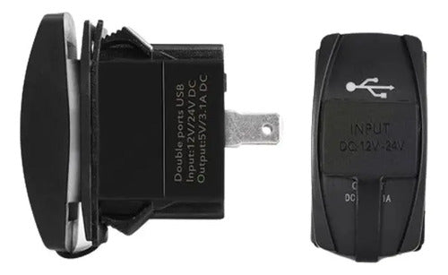 Cargador Doble Toma Usb Tipo Switch Rock Series Rks-chcar