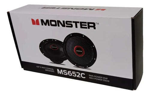 Bocinas Coaxiales 6.5 Pulgadas Monster Auto Ms652c 55w Rms Negro