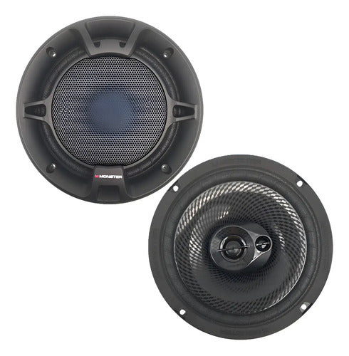 Bocinas Monster Full Range 3 Vías 6.5 Pulgadas 600w Sxd654la Negro