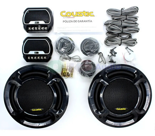 Set De Medios Coustic Pro-65.2c 6.5 PuLG 500w Max 2 Vias