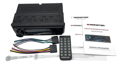 Estéreo 1 Din Monster Mtr-100 Rgb Con Dsp 4v
