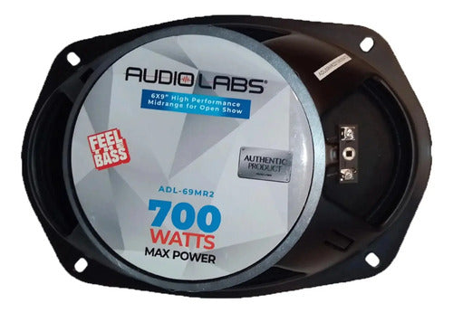 Un Medio Rango 6x9 350w. Rms Open Show Audiolabs Adl-69mr2
