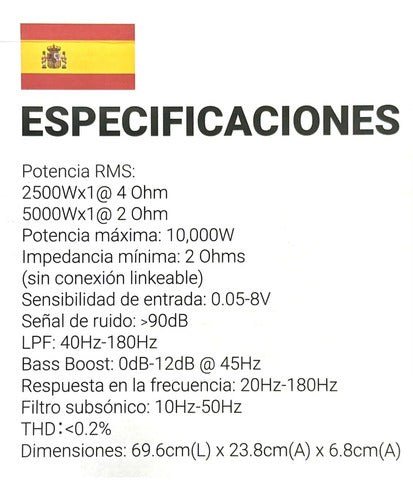 Amplificador 1 Canal 10000w Max 2 Ohm Rockseries Predator10k