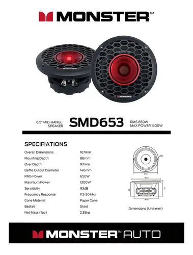 Monster Smd653 6.5