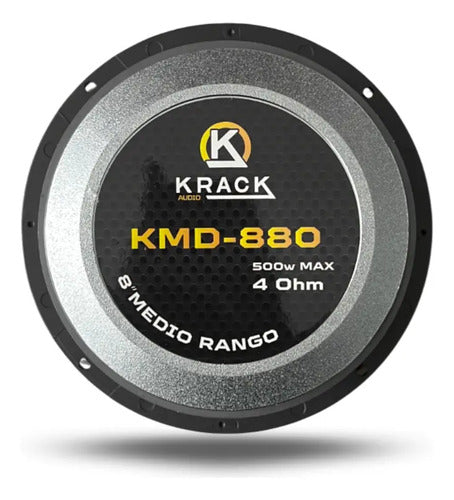 Par Medio Rango Krack Audio 8 Kmd-880 250w Rms/500w Max Color Negro