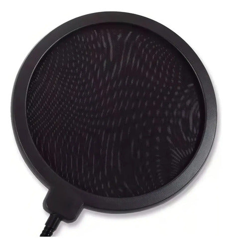 Pantalla Paravientos Para Microfono Ajustable 490-633 Radox Color Negro