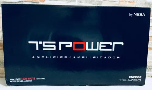 Amplificador 4 Canales 720w Rms Marca Nesa Te-4150 Para Carro Y Camioneta Negro