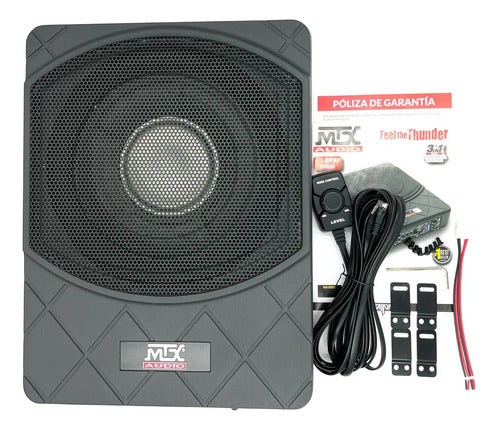 Subwoofer 10puLG Amplificado Mtx Tn10mx 1300w Con Control Bajos Negro