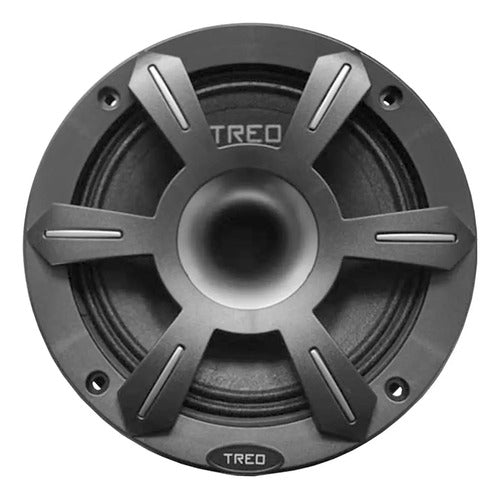 Par De Medios Rangos + Driver 6.5pLG 1200w Max Treo Tr65mrd2 Color Negro