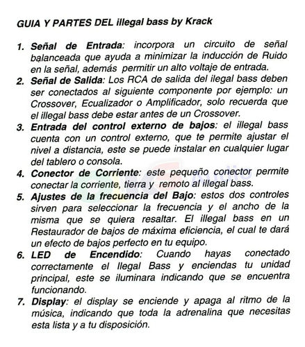 Epicentro Restaurador De Bajos C/ Control Remoto Krack Kb-10