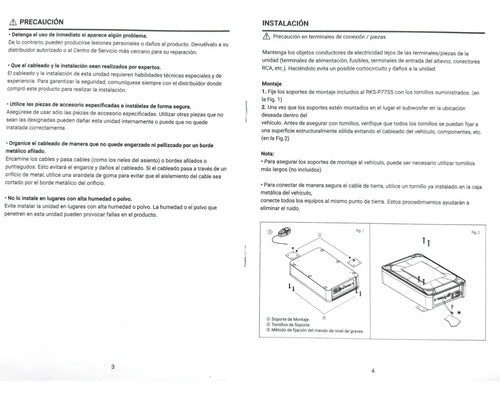 Subwoofer Amplificado 7x5 2 Vías 1200w Rockseries Rks-p77pss