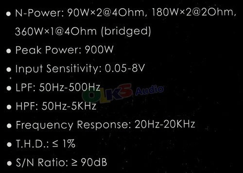 Amplificador 2 Canales Nakamichi 900w Max Clase Ab Nkxa900.2 Negro
