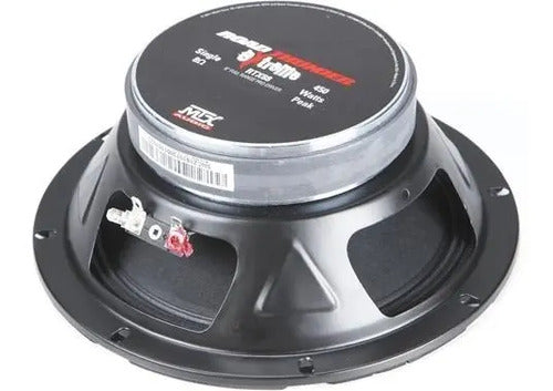 Medio Rango De 8'' 450w. 8 Ohm Spl Open Show Mtx Audio Rtx88 Color Negro Con Rojo