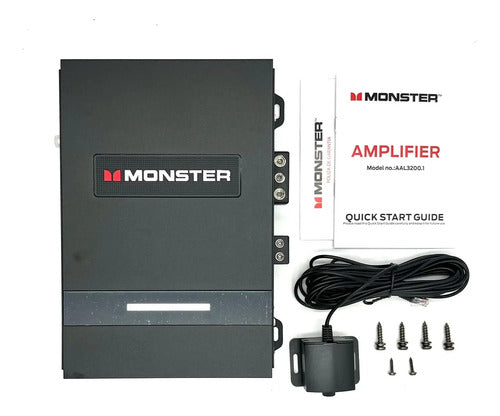 Amplificador Clase D 1 Canal 3200w Rms 1 O Monster Aal3200.1