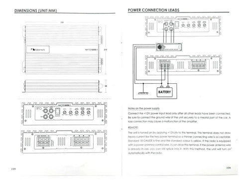 Amplificador 1 Canal Clase D 400w Rms Nakamichi Nktd1000.1