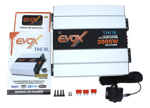 Amplificador De 2 Canales Rango Completo 1500w Rms Evox Thor