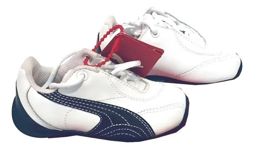 Tenis Puma Pace Cat X Niño/a Blanco Con Café Y Rosa 30197301