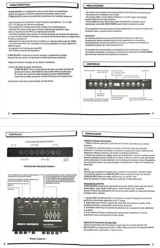 Ecualizador Con Epicentro Y Bluetooth Rockseries Rks-eq.epic