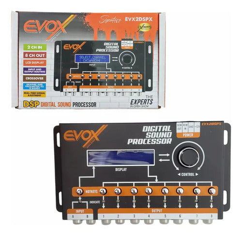 Procesador Digital 15 Bandas 8rca 6v Crossover Evox Evx2dspx