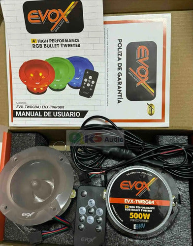 Par Tweeter Bala 4  Rgb Evox 250w Rms 4 Ohms Evx-twrgb4