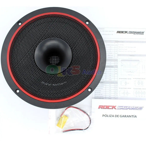 4 Medios Rango Con Driver De 8'' 1200w Rockseries Rks-r80ost
