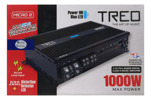 Amplificador Micro Clase D 2 Canales 125w @4ohms Treo Micro2