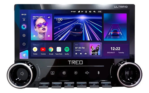 Estéreo Treo Ultra1d 11.5 PLG 1 Din Carplay Wi Fi Gps A Auto Negro