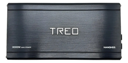 Amplificador 5 Canales Treo Nanohd5 Clase D Para Auto Potente 110wx4 + 900wx1 Negro