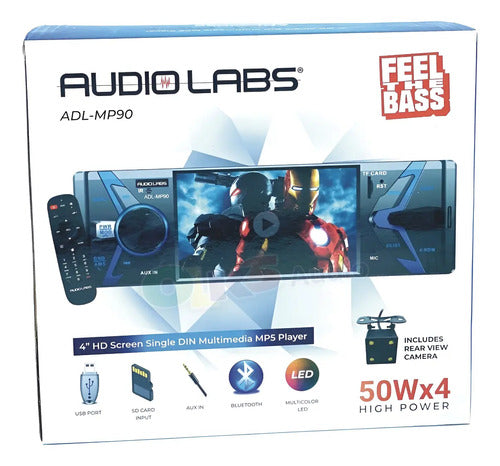 Autoestereo Pantalla Lcd Audio Labs 4 Pulgadas Adl-mp90 Spotify