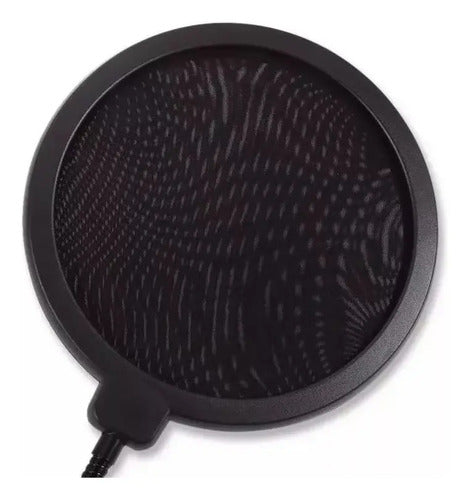 Pantalla Paravientos Para Microfono Ajustable 490-633 Radox Color Negro