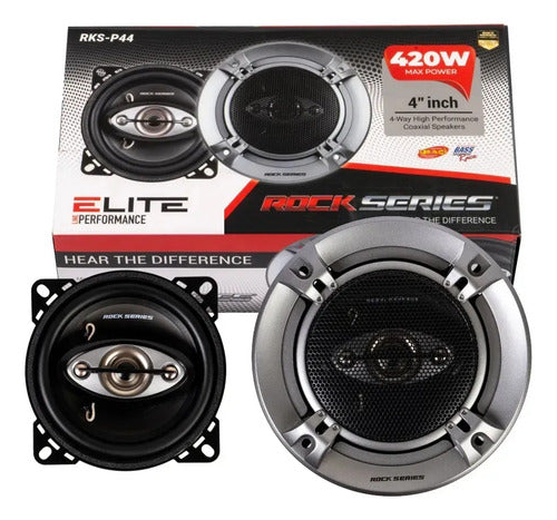Par Bocinas De 4 Pulgadas 4 Vias 42w. Rms Rockseries Rks-p44