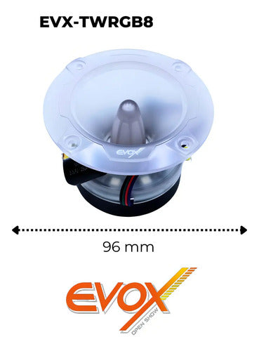 Par Tweeter Bala 4´´ 250w Rms 8 Ohms Rgb Evox Evx-twrgb8