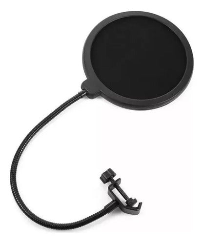 Pantalla Paravientos Para Microfono Ajustable 490-633 Radox Color Negro
