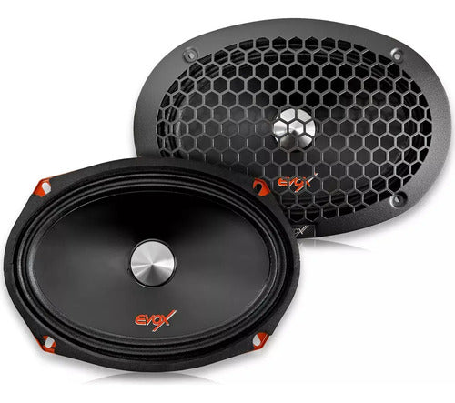 Medio Rango 6x9puLG Evox Evx69slim 800 Watts Linea Slim Color Negro