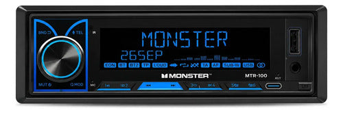 Estéreo 1 Din Monster Mtr-100 Rgb Con Dsp 4v