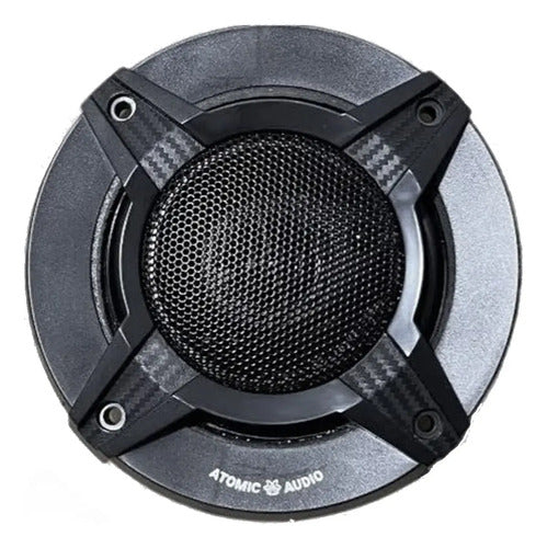 Bocinas Coaxiales 4 PLG Atomic Audio Iron4 500w Max 3 Vias Color Negro
