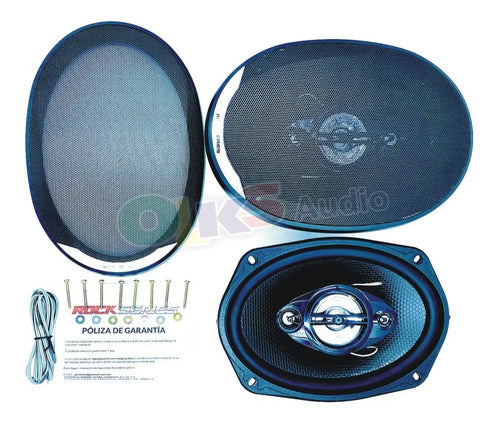 Par De Bocinas 6x9 De 4 Vias 850 Watts Rockseries Rks-n694