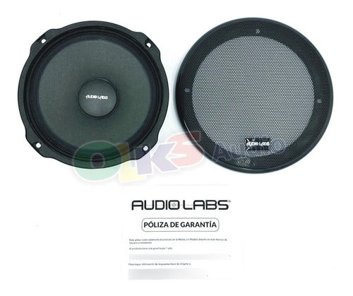 Medio Rango 6.5 Pulgadas Audio Labs Adl-65mr2 450 Watts Max Color Negro