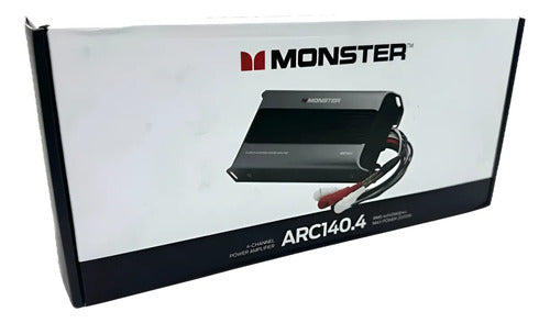 Amplificador Marino 4 Canales Monster Auto Arc140.4 2000w Gris Plateado