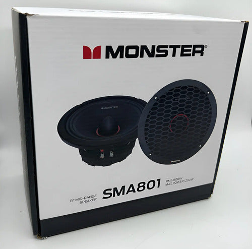 Par Medios Rangos De 8'' 600 Watts Rms 8 Ohms Monster Sma801