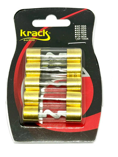5 Fusibles Agu De Vidrio 30a 40a 50a 60a 70a 80a 100a Krack